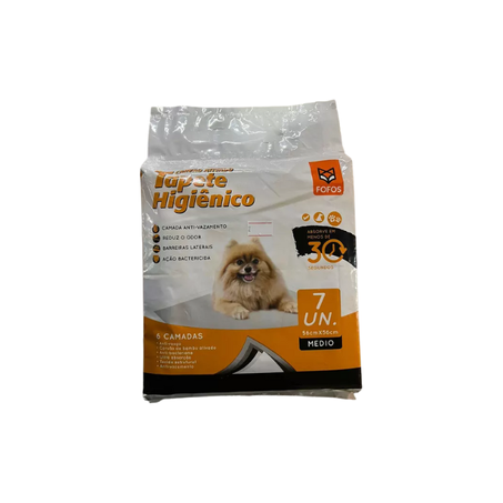 TAPETE HIGIÊNICO FOFOS 56X56 COM 7 UNIDADE