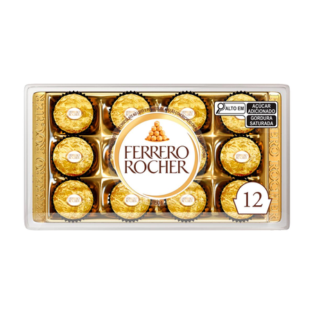 Bombom Ferrero Rocher 150g - Com 12 Bombons