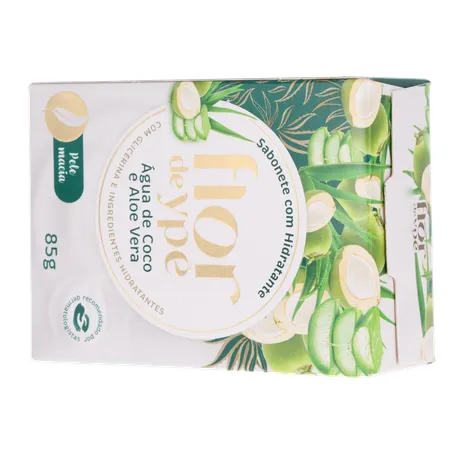 Sabonete em Barra com Hidratante Flor de Ypê Água de Coco e Aloe Vera 85G 360-21