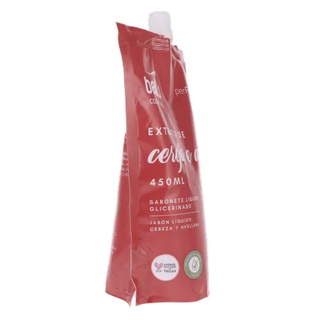 Sabonete líquido bello cereja e avelã sachê com tampa 450ml 360-29
