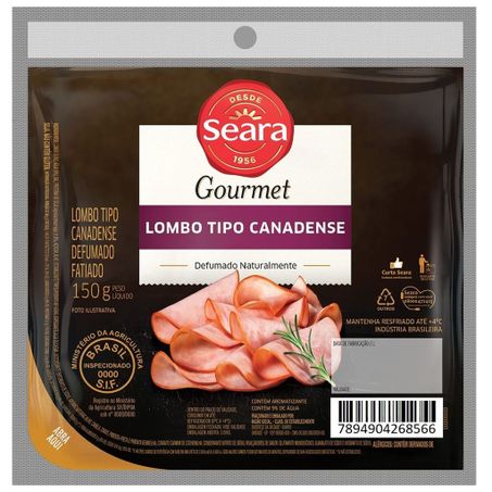 Lombo gourmet seara 150g defumado fat