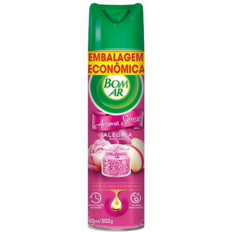 Purificador ambiente bom ar alegria promo 360ml