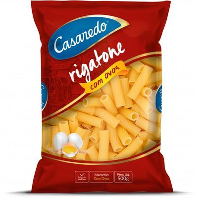 Massa com ovos rigatone casaredo 500g