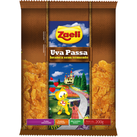 Uva Passas Branca Zaeli 200g S/Sementes