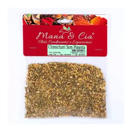 CHIMICHURRI MINEIRO CART 30G SEM PIMENTA