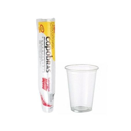 Copo Descartável Transparente Copobras 300ml Embalagem 100 Un