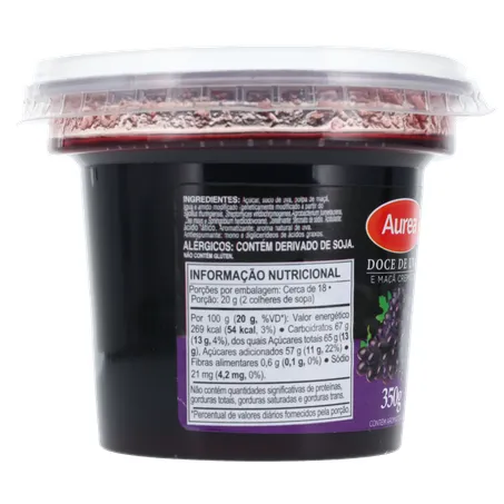 DOCE DE FRUTAS AUREA UVA E MAÇA 350G 360-30