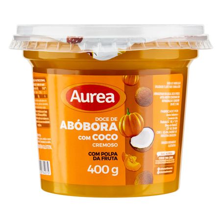 Doce cremoso abóbora com coco áurea
