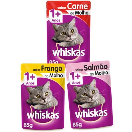 Ração Seca Para Gatos Adultos Whiskas Sabor Mix De Carnes