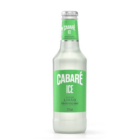 Bebida Mista Alcoólica Gaseificada Vodka e Cachaça Limão Cabaré Ice Garrafa 275ml