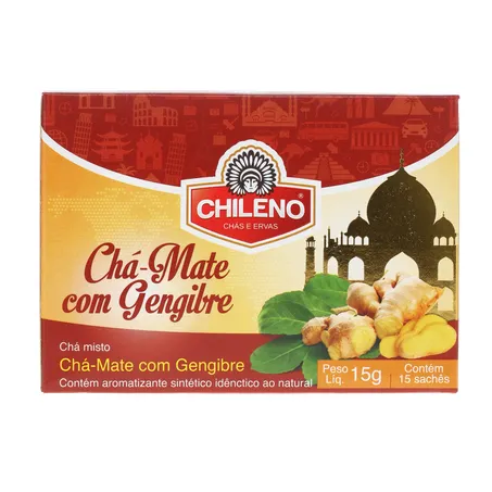 Cha chileno mate c/gengibre 15g