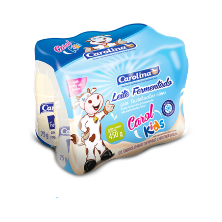Leite Fermentado Carolina Carol Kids C/ 6un 450g  
 