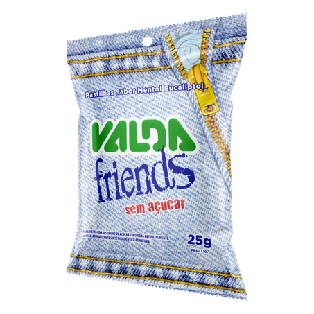 Pastilha valda friends menta e eucalipto sem açúcar sachê 25g 360-2