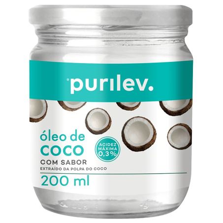 Oleo coco purilev 200ml c/sabor
