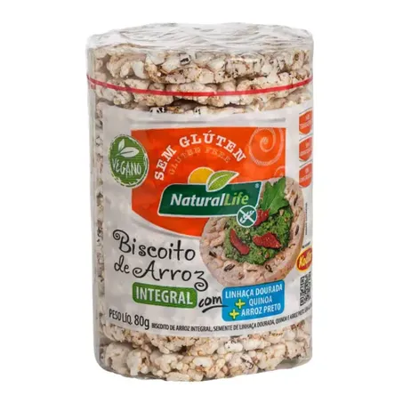 BISC DE ARROZ LINHAÇA QUINOA ARROZ PRETO 80G
