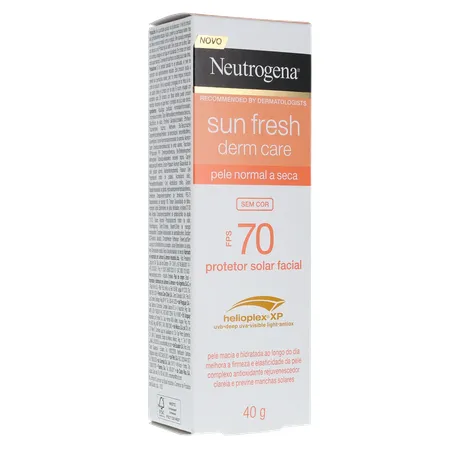 PROTETOR SOLAR FACIAL NEUTROGENA SUN FRESH DERM CARE SEM COR FPS 70 40G 360-33