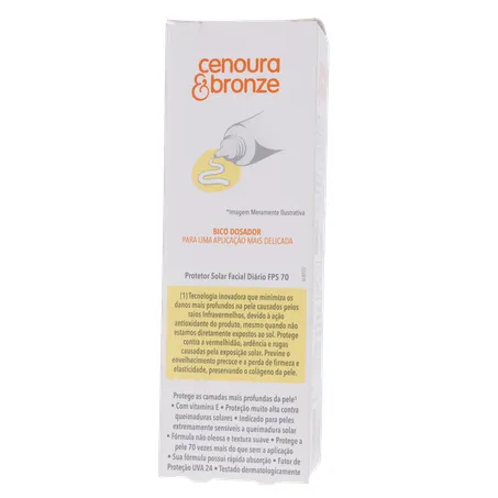 Protetor solar facial cenoura e bronze fps 70 50g 360-19
