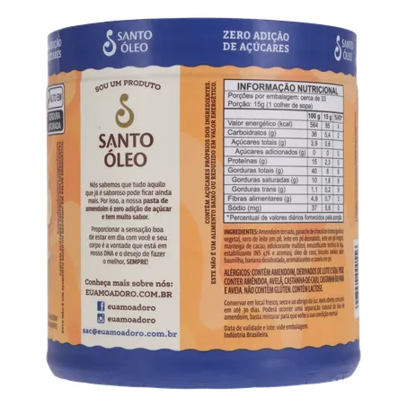 Pasta amendoim santo oleo banoffee 500g 360-12