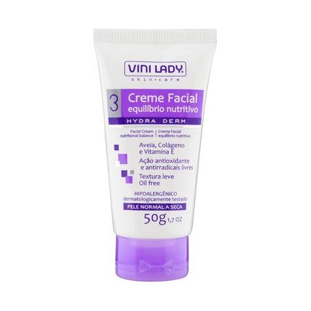 Creme Facial Vinilady Equilíbrio Nutritivo Frasco 50gr