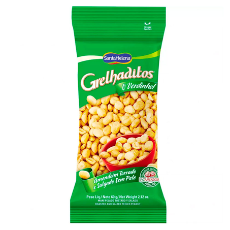 Amendoim Grelhaditos sem Pele Pacote 60G