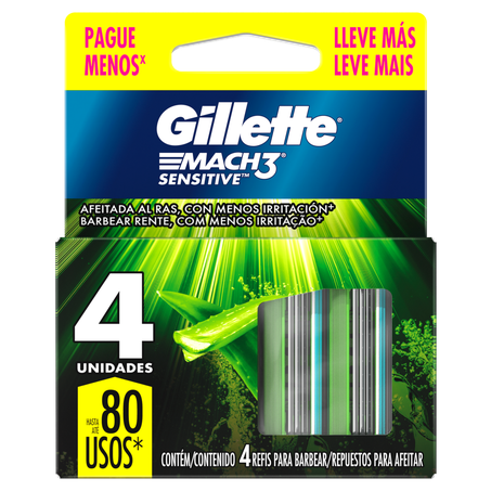 CARGA BARBEAR GILLETTE MACH3 SENSITIVE 04UN