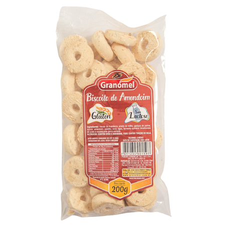 BISCOITO DE AMENDOIM SEM LACTOSE GRANOMEL