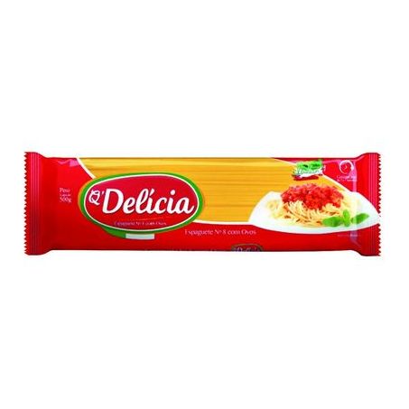 Massa qdelicia spaguete n8 com ovos 500g