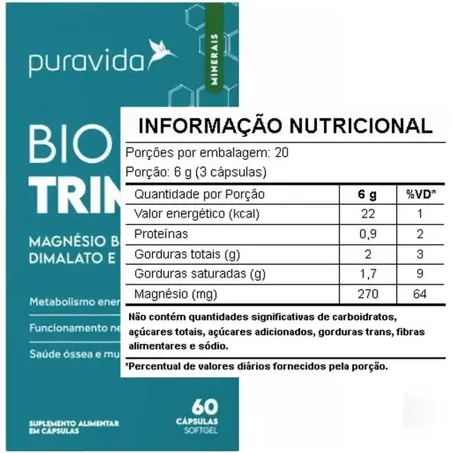 Puravida Suplemento Bio Trimag 60 Cápsulas 360-1
