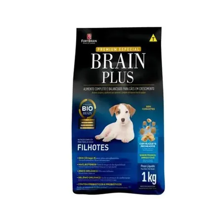 RACAO P/GATOS FILHOTES BRAIN PLUS 1 KG            