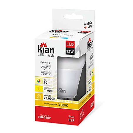 Lamp Led Kian 12w Bivolt Amarela 10059 3000k