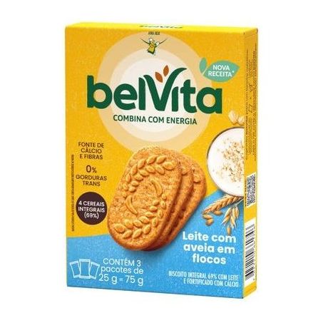 Biscoito belvita leite com grãos de aveia 75g