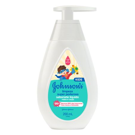 SABONETE LIQUÍDO JOHNSONS 200ML LIMPEZA SUPER PODEROSA