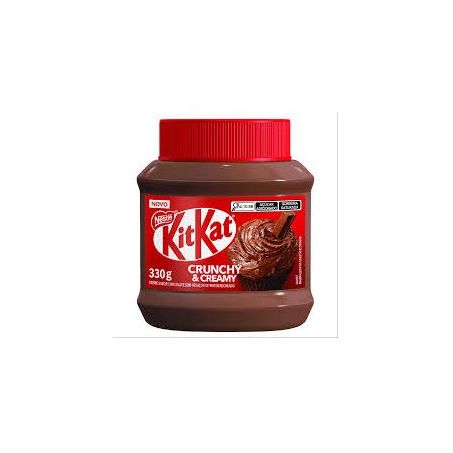 Creme de chocolate com pedaços de wafer nestlé kit kat crunchy e creamy 330g
