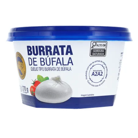 Queijo Burrata de Búfala Búfalo Dourado Pote 270gr 360-2