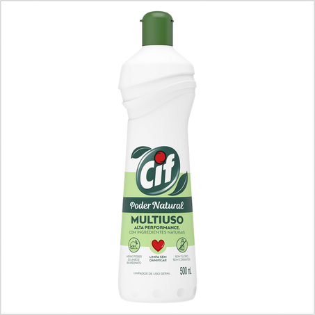 Limpador cif multiuso naturals squ 500ml