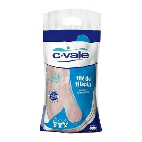 File de tilapia c.vale s/pele 400g