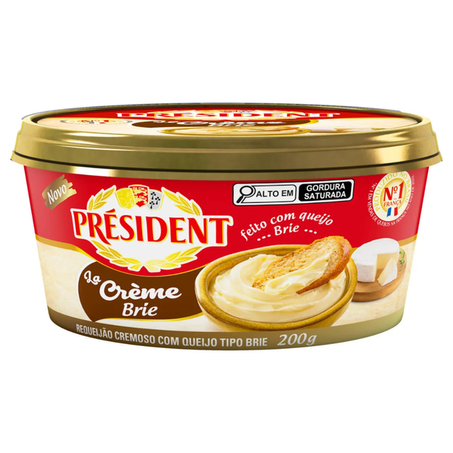 REQUEIJAO CREMOSO QUEIJO BRIE PRESIDENT 200G