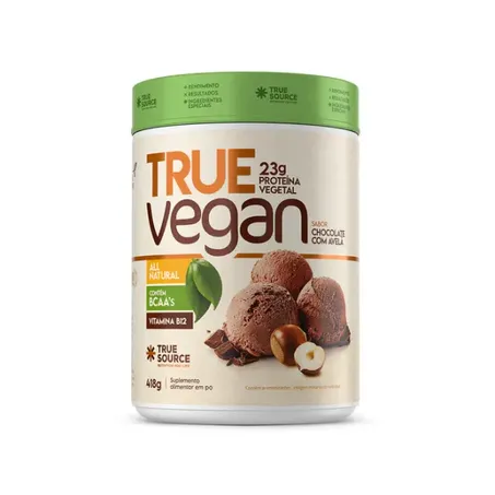 TRUE VEGAN ISOLADO CHOCO AVELA 418G - TRUE SOURCE