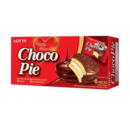 BOLINHO CHOCO PIE CHOCOLATE RECHEADO COM MARSHMALLOW SABOR ORIGINAL 168G