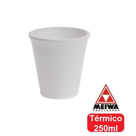 Copo Descartavel Termico Meiwa 25un  250ml 
 