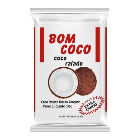 Coco bom coco ralado umido adocado 50g