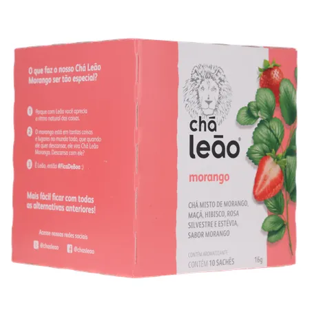 Chá Leão Morango Sachê 10UN 360-32