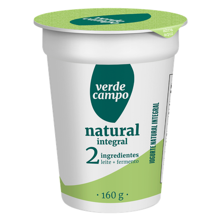 Iogurte Verde Campo Natural Integral 160g