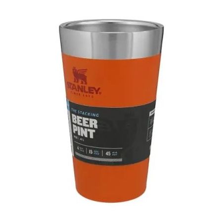 COPO TERMICO STANLEY SEM TAMPA 473ML LARANJADO