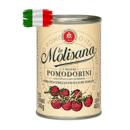 TOMATES CEREJAS LA MOLISANA ITÁLIA LT 400G