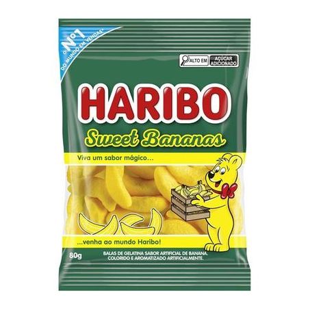 BALA GEL HARIBO 80G BANANA