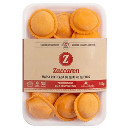 Massa recheada Zaccaron 4 queijos 350g