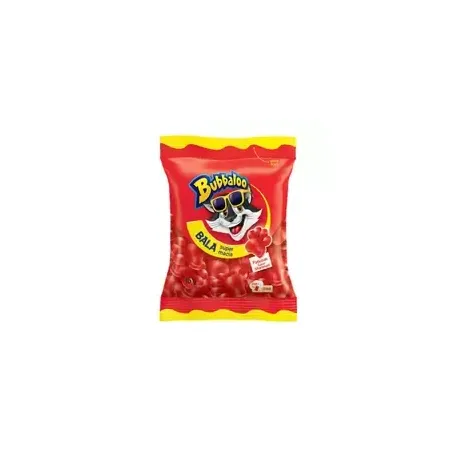 Bala Bubbaloo Gelatina Patinhas Morango Pacote 15g 
 