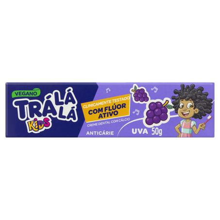 Creme Dental Trá Lá Lá Kids Uva Anticárie 50g