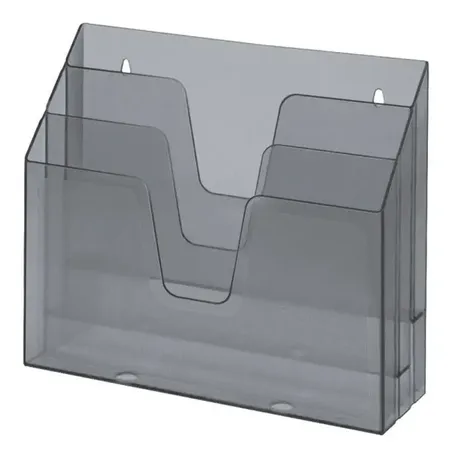ORGANIZADOR DE ESCRITÓRIO TRIPLO HORIZONTAL FUMÊ ACRIMET
